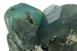 Green Fluorite on Sparkling Quartz - China #122018-2